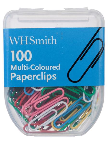 WHS COLOURED PAPER CLIPS 25MM